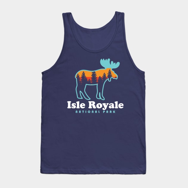 Isle Royale National Park Moose Tank Top by PodDesignShop